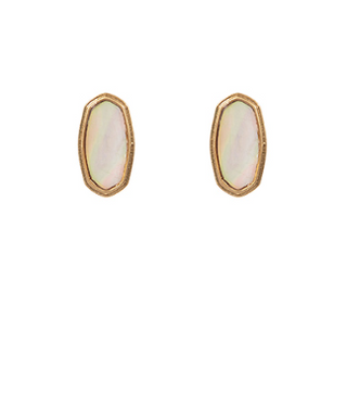 Hexagon Shaped Shell Earrings