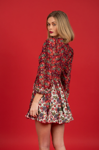 The Sterling Stretch Dress - Nordic Paisley