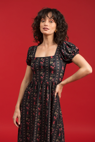 The Cornelia Dress - Onyx Garden