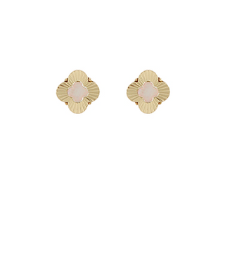 Textured Clover Studs