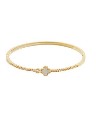 MOP Clover Pave Bracelet