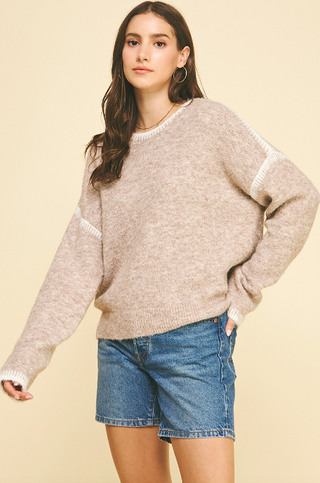 Whipstitch Crewneck Sweater