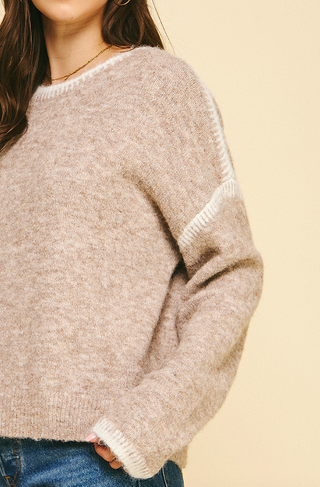 Whipstitch Crewneck Sweater