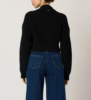 Heart Sweater Cardigan | Black