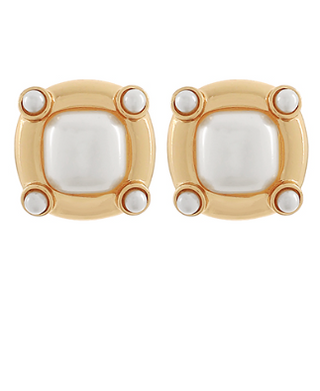 Pearl Square Earrings