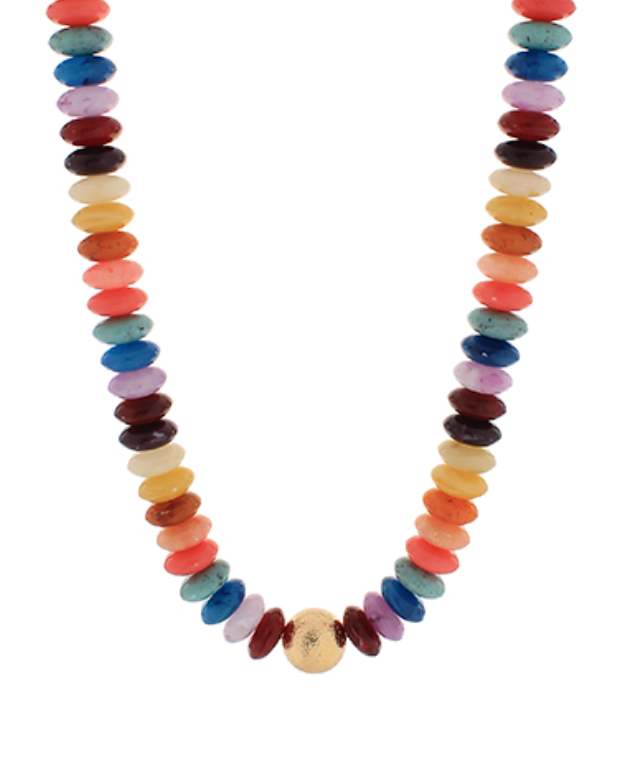 Beaded Stone Necklace