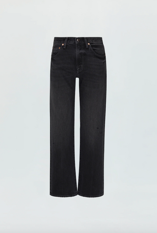 Lexi Mid-Rise Bowed Straight Denim - Mercury