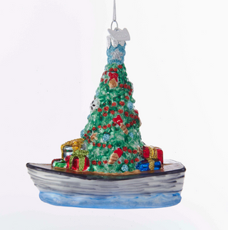 Christmas Tree Boat Ornament