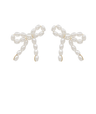 Pearl Bow Earrings