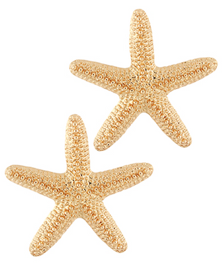 Large Textured Starfish Earrings