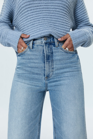 Lana High Rise Ultra Wide Denim - Snowcat