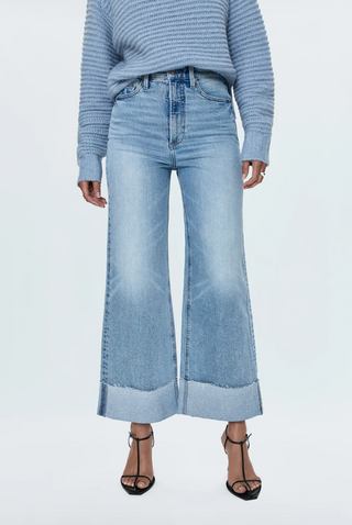 Lana High Rise Ultra Wide Denim - Snowcat