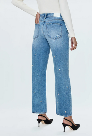 Lexi Mid-Rise Bowed Straight Denim - Confetti Vintage