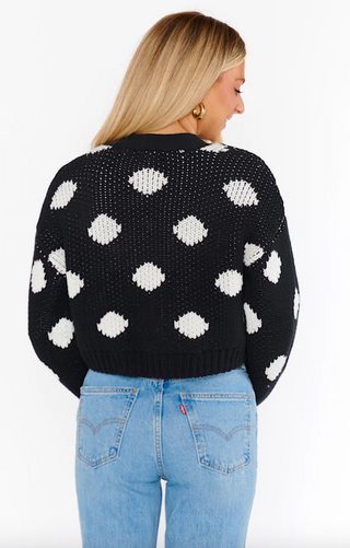 Clemmie Cardi - Polka Dot Knit