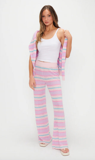 Feel Good Pants - Cotton Candy Stripe Knit