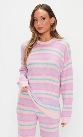 Feel Good Sweater - Cotton Candy Stripe Knit