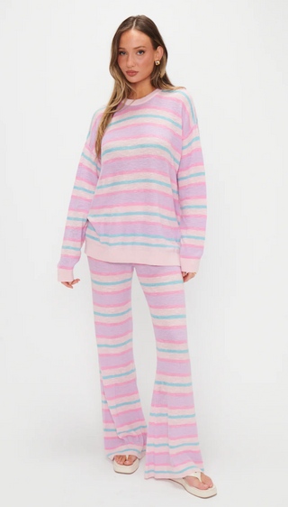 Feel Good Sweater - Cotton Candy Stripe Knit