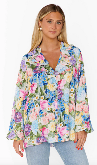 Suki Ruffle Top - Flower Shop