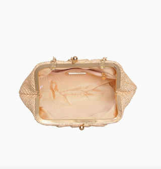 Triana Straw Frame Clutch - Natural