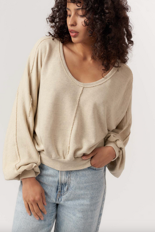 Pebbles Seamed Sweatshirt - Ceramic