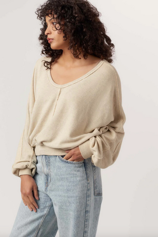 Pebbles Seamed Sweatshirt - Ceramic