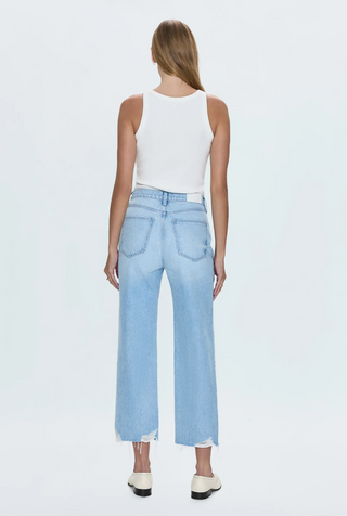 Cassie Crop Super High Rise Straight Denim - Leisure Vintage