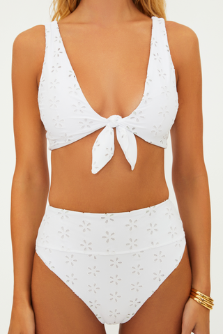 Dallas Top - White Magnolia Eyelet
