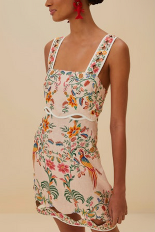 Delicate Forest Pink Mini Dress
