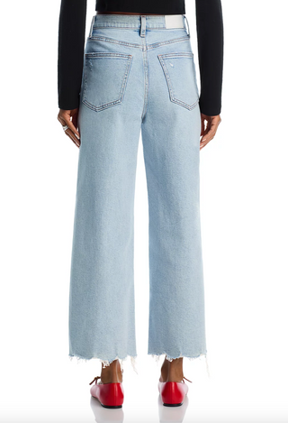 Lana Crop High Rise Ultra Wide Leg Denim - Sun-Kissed Vintage