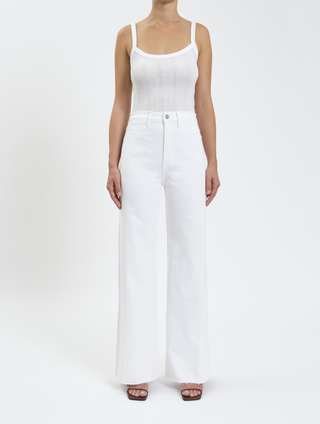 Far Out High Rise Wide Leg With Seaming in Lamb