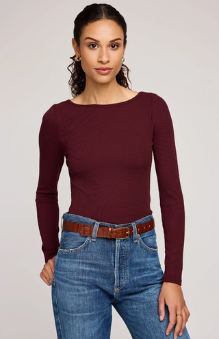 Ingrid Long Sleeve Top - Merlot