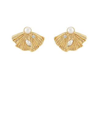 Textured Fan Earrings