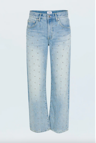 Lexi Mid Rise Bowed Straight Jean - Aries