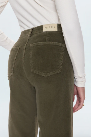Penny Crop High Rise Wide Leg Pant - Sequoia