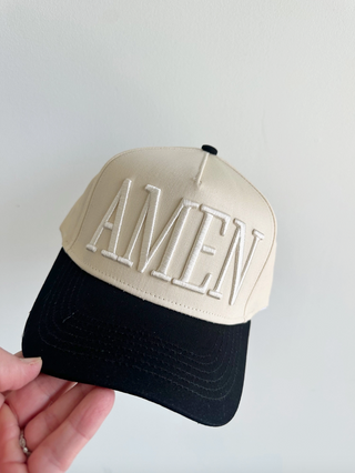 Amen Monochromatic Vintage Trucker Hat