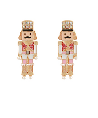 Christmas Glitter Nutcracker Earrings