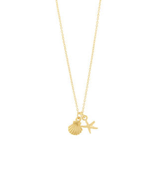 Shell & Starfish Charm Necklace