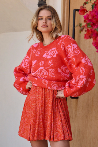 Noele Vintage Red Sweater