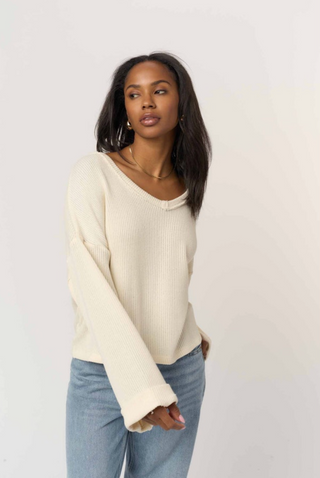Candace Long Sleeve V-Neck Top