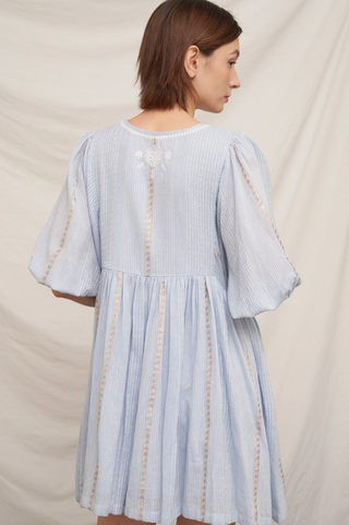 Floral Embroidered Mini Dress