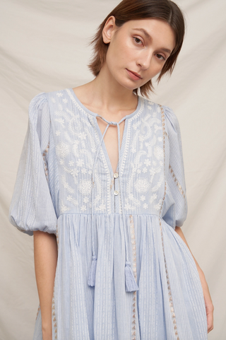 Floral Embroidered Mini Dress