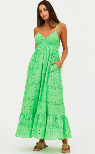 Ruthie Dress - Palm Eyelet