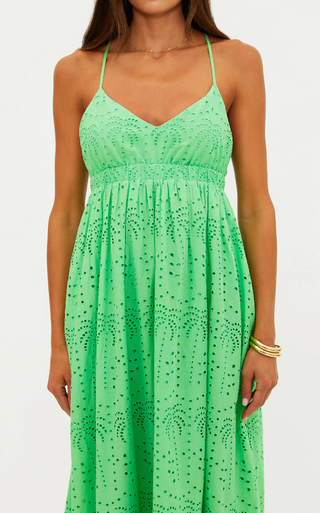 Ruthie Dress - Palm Eyelet