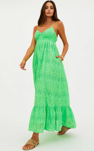 Ruthie Dress - Palm Eyelet