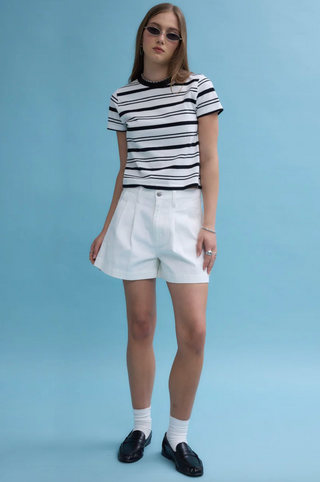 Coronado Pleated Short in Lamb