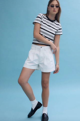 Coronado Pleated Short in Lamb