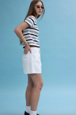 Coronado Pleated Short in Lamb