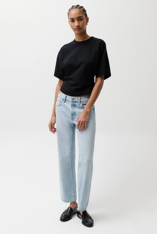 Lexi Mid Rise Bowed Straight Denim - Dolce Vita Vintage