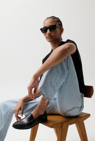 Lexi Mid Rise Bowed Straight Denim - Dolce Vita Vintage