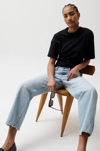 Lexi Mid Rise Bowed Straight Denim - Dolce Vita Vintage